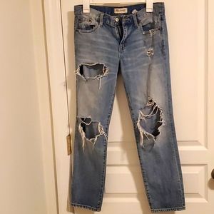 MADEWELL boyfriend distressed jeans